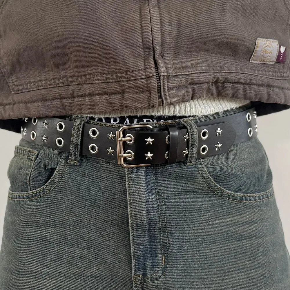 Vintage black studded star western